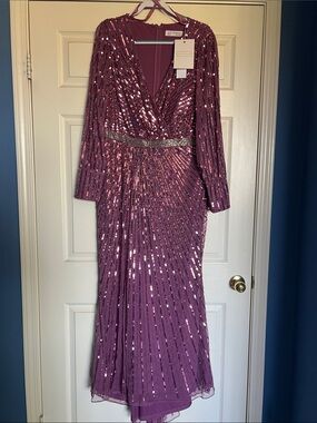 Sequin Mac Duggal Evening Dress in Raspberry